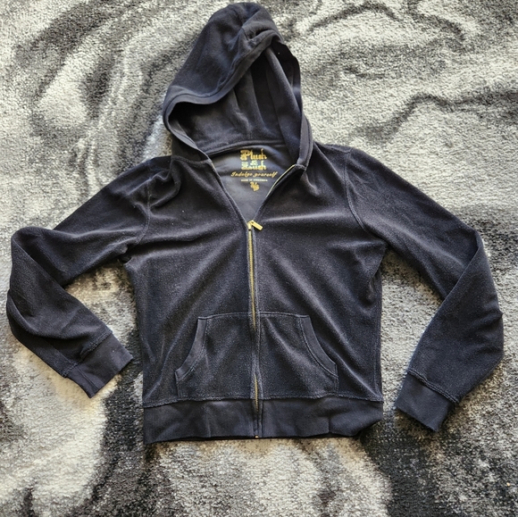 VS 2 Piece Black Terry Lounge Set L - Picture 9 of 13